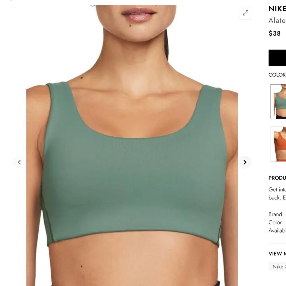 Nike Alate All U | medium sports bra | double lined | **Olive/Army Green**